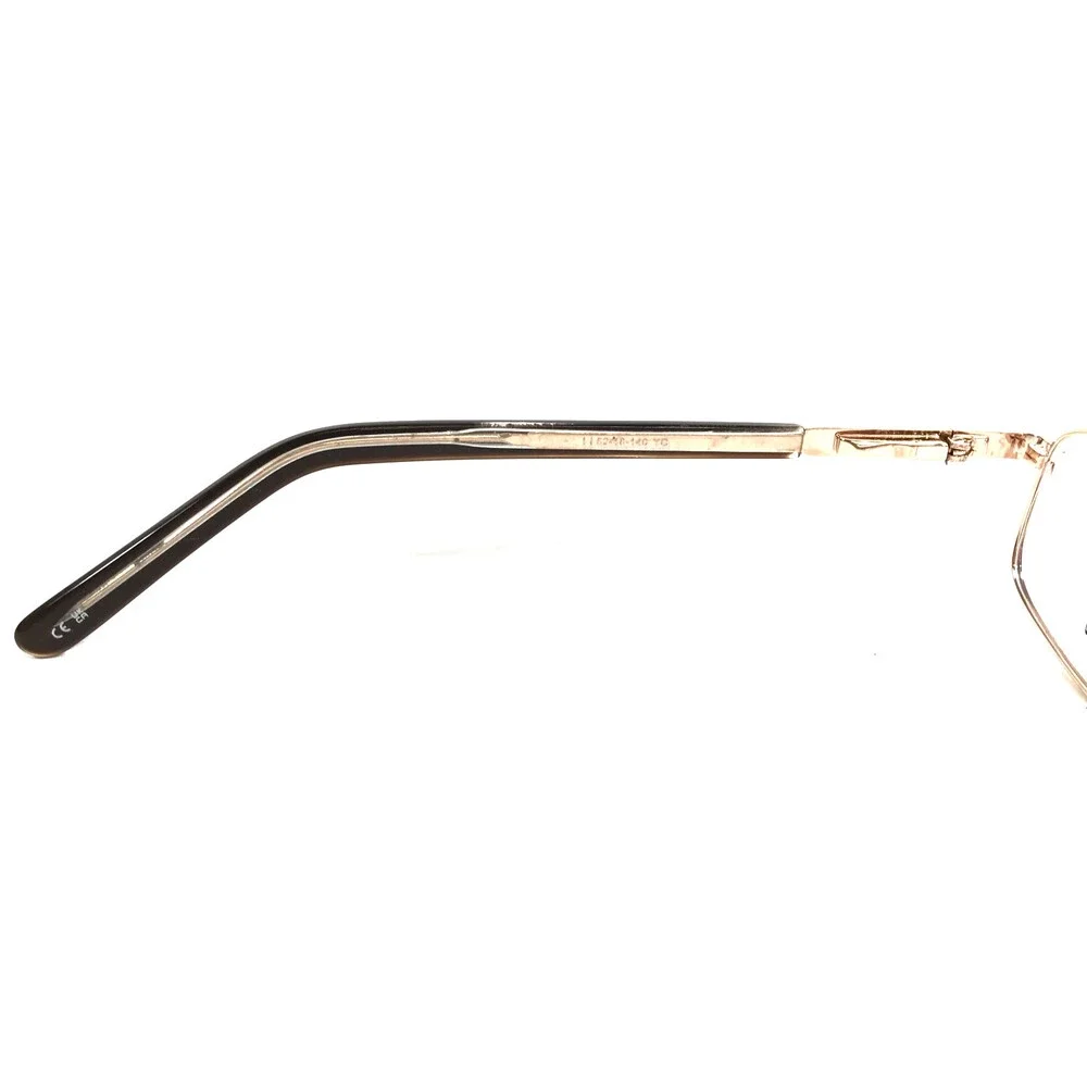 Gallery Eyeglasses Frames CHAZ YG Yellow Gold Rectangle Wire Rim 52-18-140
